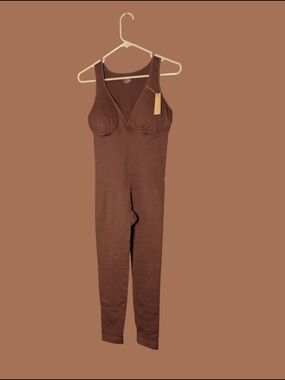 🔥🔥Shapellx Deep V Ribbed Fabric Shapewear Jumpsuit with Waist Control🔥🔥